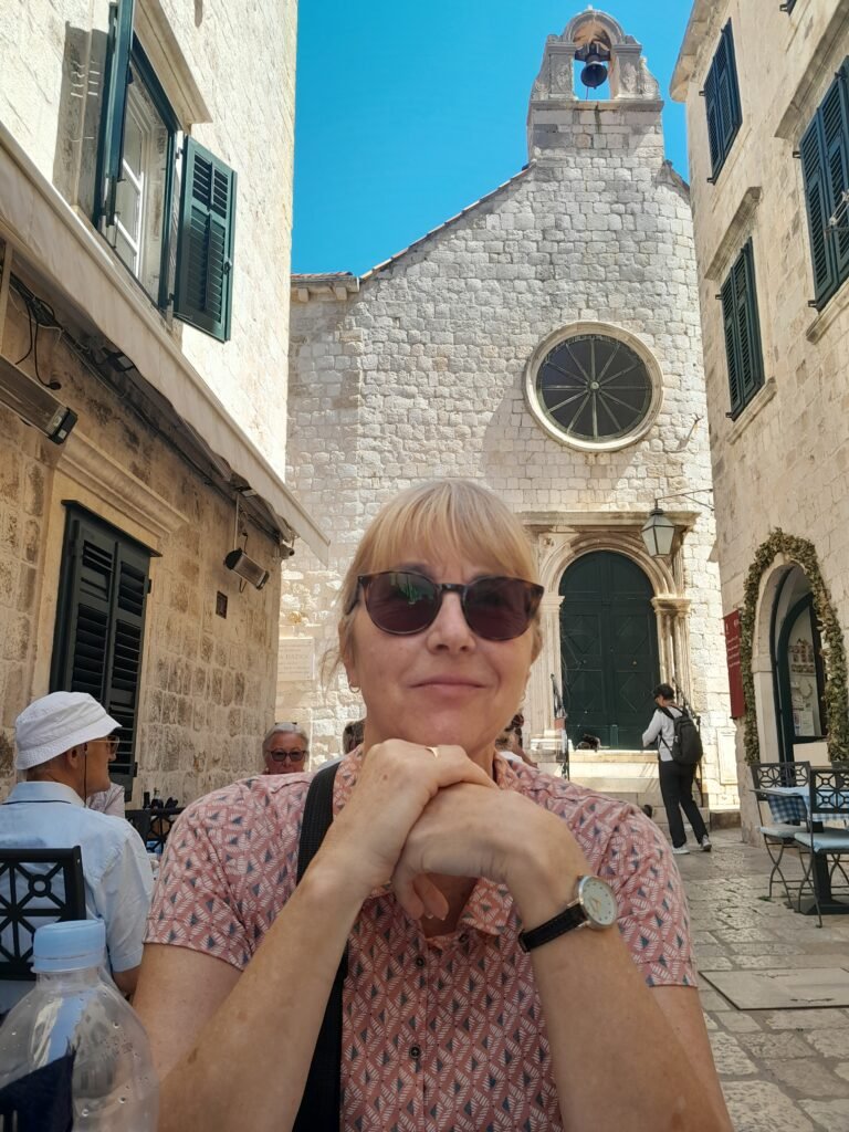 Mrs A, ready for lunch - Dubrovnik